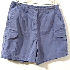 LL Bean Cargo Shorts Women's 14 Blue